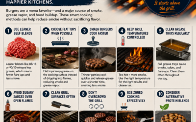 Burger Cooking Methods That Help Reduce Kitchen Smoke