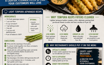Tempura Asparagus for Cleaner Commercial Frying